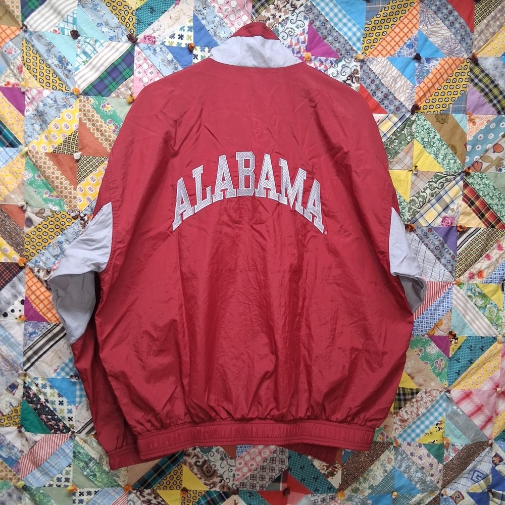 Starter Alabama Crimson Tide Jacket Men's XL Red Gray Zip Up NCAA Windbreaker